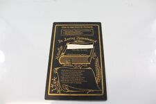 Antique Memorial Card Black & Gold 1893 Greenfield, IN picture