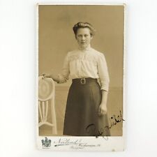 Young Norwegian Woman CDV Photo c1870 Norland Bergen Norway Lady Girl Card D1086 picture