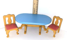 $ 5 OFF ~ VTG Fisher Price Dollhouse Loving Family Table & 2 Chairs picture