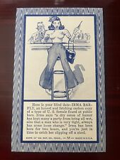 1941 Blind Date Fortune Teller Arcade Machine Prize Card ~ Irma Bar-Fly picture