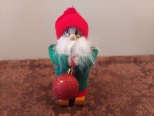 NEW LJUNGSTROMS OF SWEDEN ORIG HANDMADE WOOD XMAS GNOME BY TOMTE VERKSTAN ORNMT picture