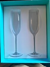 New Tiffany & Co. crystal glass champagne flutes set of 2  picture