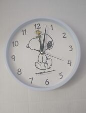Peanuts Snoopy & Woodstock Wall Clock Works Rare Collectible Vintage Oop  picture