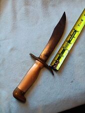 Vintage Trench Art Unbranded Handmade Carbon Steel Bowie picture
