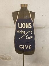 Vintage 1960’s Lions Club White Cane Advertising Apron *RARE* picture