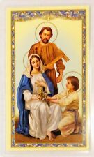 Holy Family Jesus Mary Joseph Laminated Holy Card with Family Prayer picture
