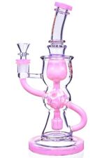 COOL 10” UFO Recycler BONG Glass Water Pipe ALIEN Ship HOOKAH Bubbler PINK *USA* picture