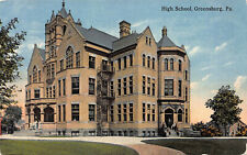 High School, Greensburg, Pennsylvania, Early Postcard, Unused picture