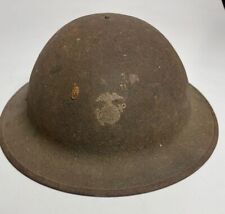 vintage WWI doughboy helmet USMC Marine Corps EGA logo original paint sandy picture