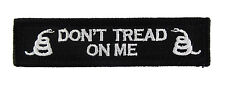 Dont Tread on Me Gadsden Tactical Hook & Loop Embroidered Morale Tags Patch 1x4 picture