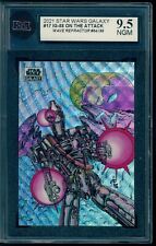 2021 Star Wars Galaxy #17 IG-88 On The Attack Wave Refractor 64/99 KSA 9.5 NGM picture