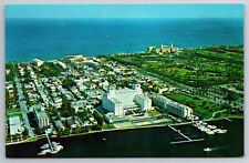 Vintage Postcard FL Palm Beach Aerial View -1942 picture