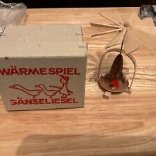 Vtg Miniature Christmas Pyramid  Tree Germany Girl Goose Warmespiel - NEW picture