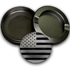 Snus Metal Zyn Can Holder for Zyn Pouch Black & White American Flag Design picture