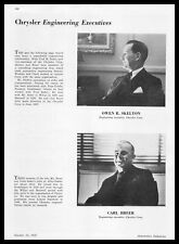 1937 Chrysler Owen Skelton & Carl Breer Engineering Executives Profiles Print Ad picture