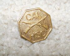 Post WW1 WWl CAL HSC Gilt Collar Disc 1920's to 1930's Screw Back California HS picture