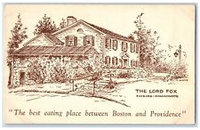 1940 Lord Fox Midway Boston Providence Foxboro Massachusetts MA Vintage Postcard picture