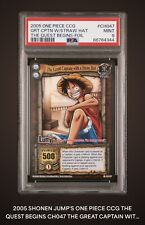 2005 One Piece Card CCG The Quest Begins Luffy W/A Straw Hat FOIL  PSA 9 Mint 🔥 picture