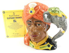 Royal Doulton D6856 THE ELEPHANT TRAINER Character Toby Jug Figurine Ltd Ed Sign picture