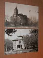 ALMA NEBRASKA - TWO ERAS of REAL-PHOTO POSTCARDS - COURT HOUSE - HARLAN COUNTY picture