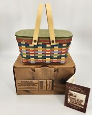 Longaberger Collectors Club Life's a Picnic Mini Picnic Basket+Box~New~1st Ed. picture