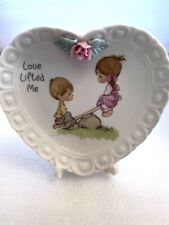 Precious Moments Heart Plate Girl And Boy Love Lifted Me 1996 picture