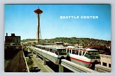 Seattle WA-Washington, Alweg Monorail, Space Needle, Vintage Postcard picture