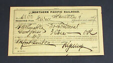 #218  1887 OATMEAL GREAT FALLS / FORT BENTON NORTHERN PACIFIC RAILROAD receipt picture