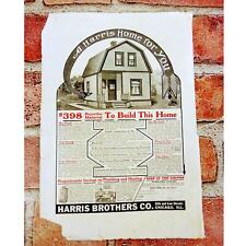 1914 Harris Home for You - $398 Buys Material to Build This House - Vtg PRINT AD picture