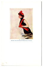 1907 Pretty Lady in Water, Illustrated, Postcard picture
