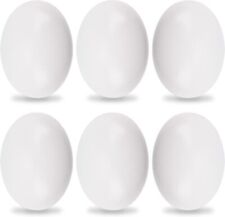 6Pcs Wooden Fake Nest Eggs Easter Eggs for Crafts Home Decor Pating Get hens to picture