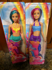 2 DREAMTOPIA  STUNNING MERMAID BARBIES LONG RAINBOW HAIR BIG TAILS GORGEOUS MINT picture
