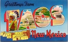 Vintage TAOS, New Mexico Large Letter Postcard Multi-View / Plastichrome c1950s picture