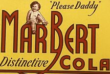 Antique Vintage 1930s Marbert Cola Beverage Label, Newport, NH, 