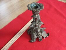 Russian Antique bronze heavy candlestick, USSR picture