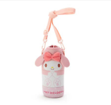 New JAPAN Sanrio My Melody Water Drink Bottle Cover Case Bag Pink w/ Strap 500mL picture