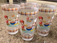 Vintage Disney Plastic Tumblers - Minnie and Mickey BBQ - Set of 4 picture
