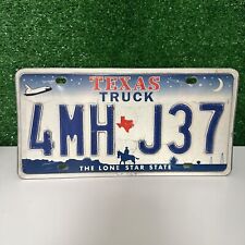Vintage  Texas Truck License Plate Embossed 4MHJ37 The Lone Star State Panoramic picture
