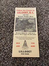 Vintage Rare - Lillooet British Columbia Canada Brochure Pamphlet  picture