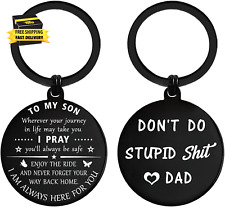 Gag Gifts for Teen Boys, Son Keychain Love Mom Dad, Birthday Gift Ideas for Teen picture