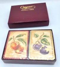 Vintage CASPARI Playing Card Double Deck GOLDEN FRUIT No. PC54 New Sealed picture