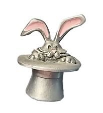 Vintage Hudson Fine Pewter - Rabbit In A Hat #2702 1.58