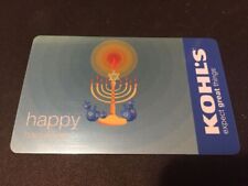 KOHL'S Happy Hanukkah, Menorah & Dreidels ( 2008 ) Foil Gift Card ( $0 ) picture