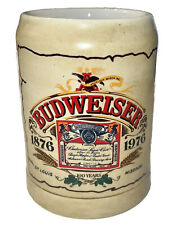 Budweiser Centennial 1876-1976 100 Years St. Louis MO Ceramarte Stein or Mug  picture