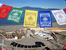 USA Seller Very Rare Special Quality Hemmed Wedding Prayers Cotton Prayer Flags picture