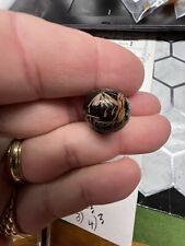 Antique Japanese Lacquer Ojime Bead brass sleeved 17.2 x 15.6 mm collectible picture