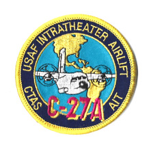 USAF INTRATHEATER AIRLIFT  C-27A Airplane USAF Vintage US Military Patch Map picture