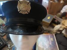Vintage Wentworth  Head Master Fire Dept. Hat Fireman Comstock MI size  7 3/8 picture