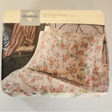 Vintage JC Penney 90s Queen Sheet Set Cotton Floral Cottagecore Percale New NWT picture