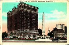 Statler Hotel McKinley Monument Buffalo New York NY 1929 WB Postcard picture